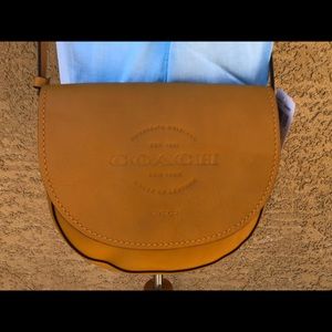 Coach Natural Smooth Leather Hudson Crossbody Bag